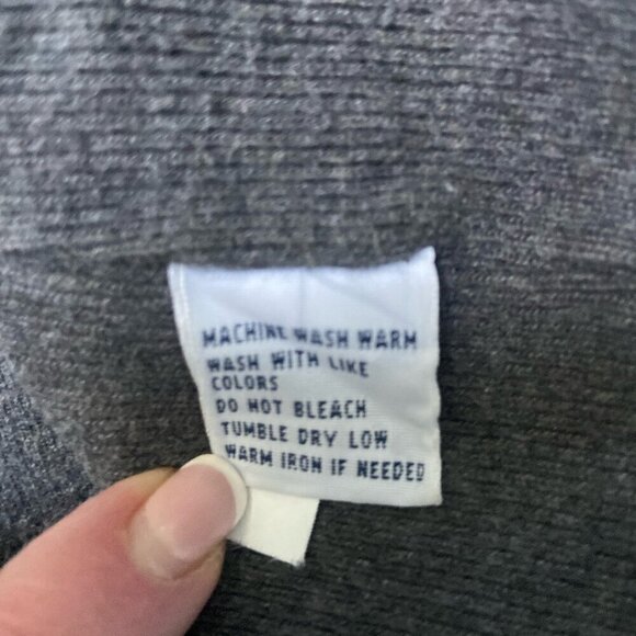 Polo by Ralph Lauren Cotton Shawl Collar Pullover Sweater Gray Size Medium - Picture 7 of 8